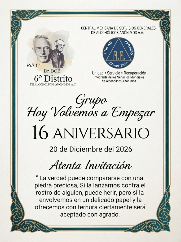 16° Aniversario - Hoy volvemos a empezar